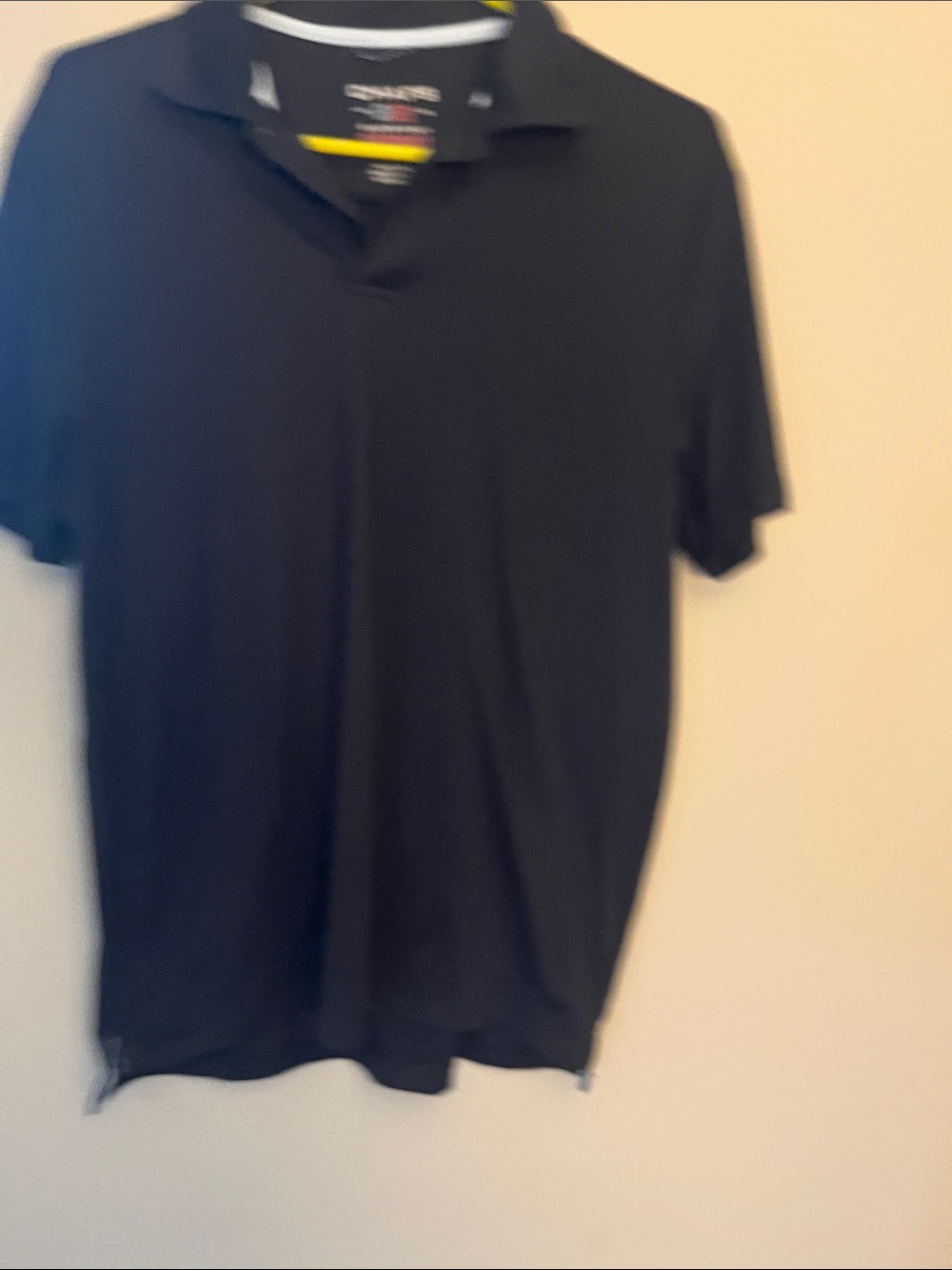 Chaps Black Short-Sleeve Polo Shirt